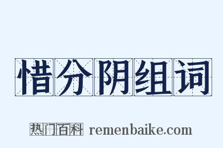 惜分阴组词是什么意思的图片